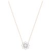 Swarovski Idyllia Rose Gold Tone Plated And Zirconia Pendant 5451376 For Women