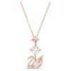 Swarovski Swan Rose Gold Tone Plated And Zirconia Pendant 5473024 For Women