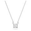 Swarovski Stilla Attract Rhodium Plated And Zirconia Necklace 5510696 For Women