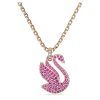 Swarovski Dazzling Swan Pink Crystals And Rose Gold Tone Plated Pendant 5647552 For Women