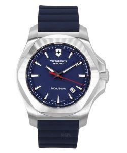 Victorinox Swiss Army I.N.O.X. Rubber Strap Blue Dial Quartz Diver's 241688-1 200M Men's Watch