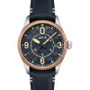 AVI-8 Spitfire Smith Distressed Blue Leather Strap Blue Dial Automatic AV-4090-05 Men's Watch