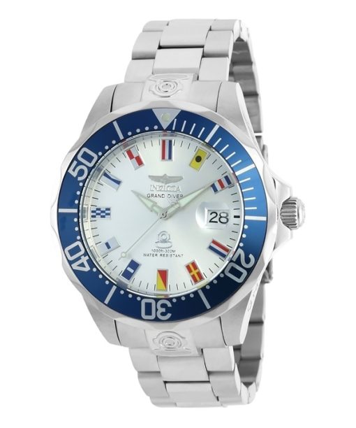 Invicta Grand Pro Diver Stainless Steel Silver Dial Automatic Divers 21324 300M Mens watch