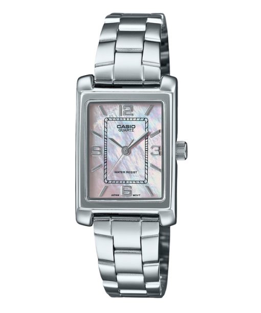 Casio Standard Analog Stainless Steel Mother Of Pearl Dial Quartz LTP-1234DS-4A Women's Watch