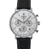 Bauhaus Classic Chronograph Stainless Steel Leather Strap White Dial Solar 20861 Men's Watch