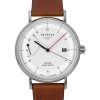 Bauhaus Classic Brown Leather Strap White Dial Automatic 21601 Men's Watch