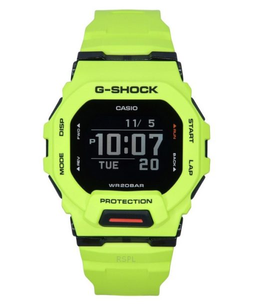 Casio G-Shock G-Squad Digital Smartphone Link Yellow Resin Strap Quartz GBD-200-9 200M Men's Watch