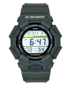 Casio G-Shock Digital Bio-Based Green Resin Strap Black Dial Quartz GD-010-3 200M Men's Watch