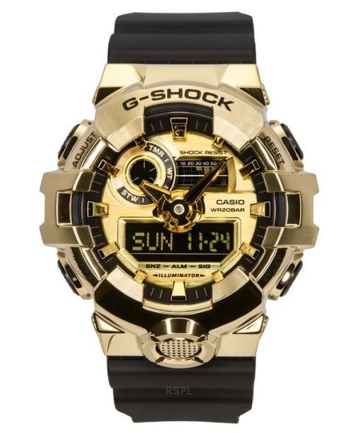 Casio G-Shock G-Steel Analog Digital Resin Strap Gold Dial Quartz GM-700G-9A 200M Men's Watch