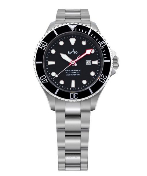 Ratio FreeDiver Sapphire Stainless Steel Black Dial Automatic RTFL831 200M Women's Watch