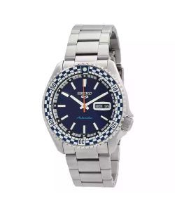 Seiko 5 Sports SKX Series Checker Flag Special Edition Petrol Blue Dial Automatic SRPK65K1 100M Men's Watch