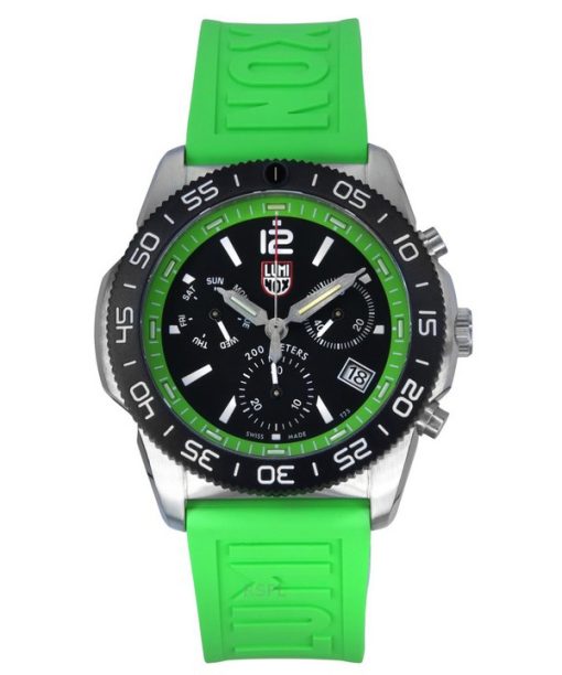 Luminox Pacific Diver Chronograph Rubber Strap Black Dial Quartz XS.3157.NF 200M Men's Watch