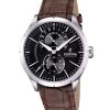 Festina Retro Leather Strap Multifunction Black Dial Quartz F16573-4 Men's Watch