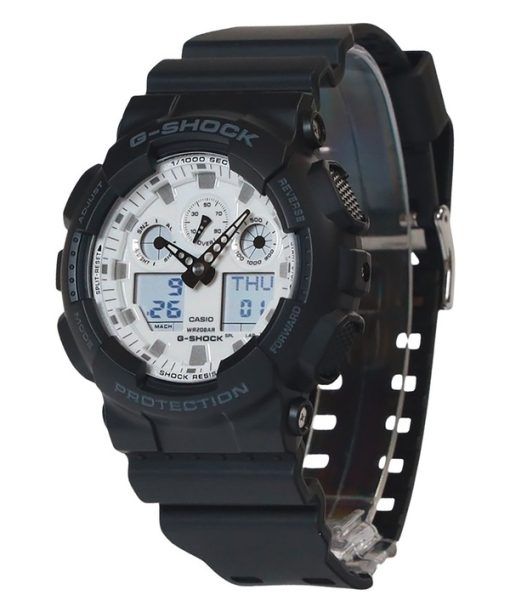 Casio G-Shock Analog Digital Resin Strap White Dial Quartz GA-100WD-1A 200M Men's Watch