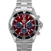 Orient Sports Chronograph Stainless Steel Sky Red Dial Quartz Diver's RA-TX0207R 200M Men's Watch