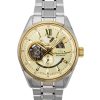 Orient Star Contemporary Stainless Steel Skeleton Champagne Dial Automatic RE-AV0124G 100M Men's Watch