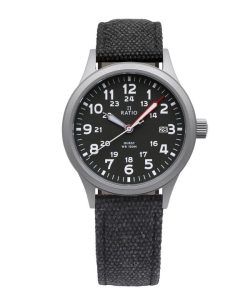 Ratio Quest Men's Field Watch Sapphire Canvas Strap Quartz RTQ023 100M Lewis And Clark Edition