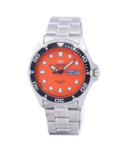 Refurbished Orient Ray Raven II Stainless Steel Orange Dial Automatic FAA02006M9 200M Men's Watch