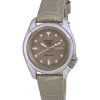 Refurbished Seiko 5 Sports Compact Leather Strap Beige Dial Automatic SRE005K1 100M Women's Watch