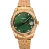 Fossil Scarlette Rose Gold Tone Stainless Steel Green Dial Quartz ES5369 Women's Watch